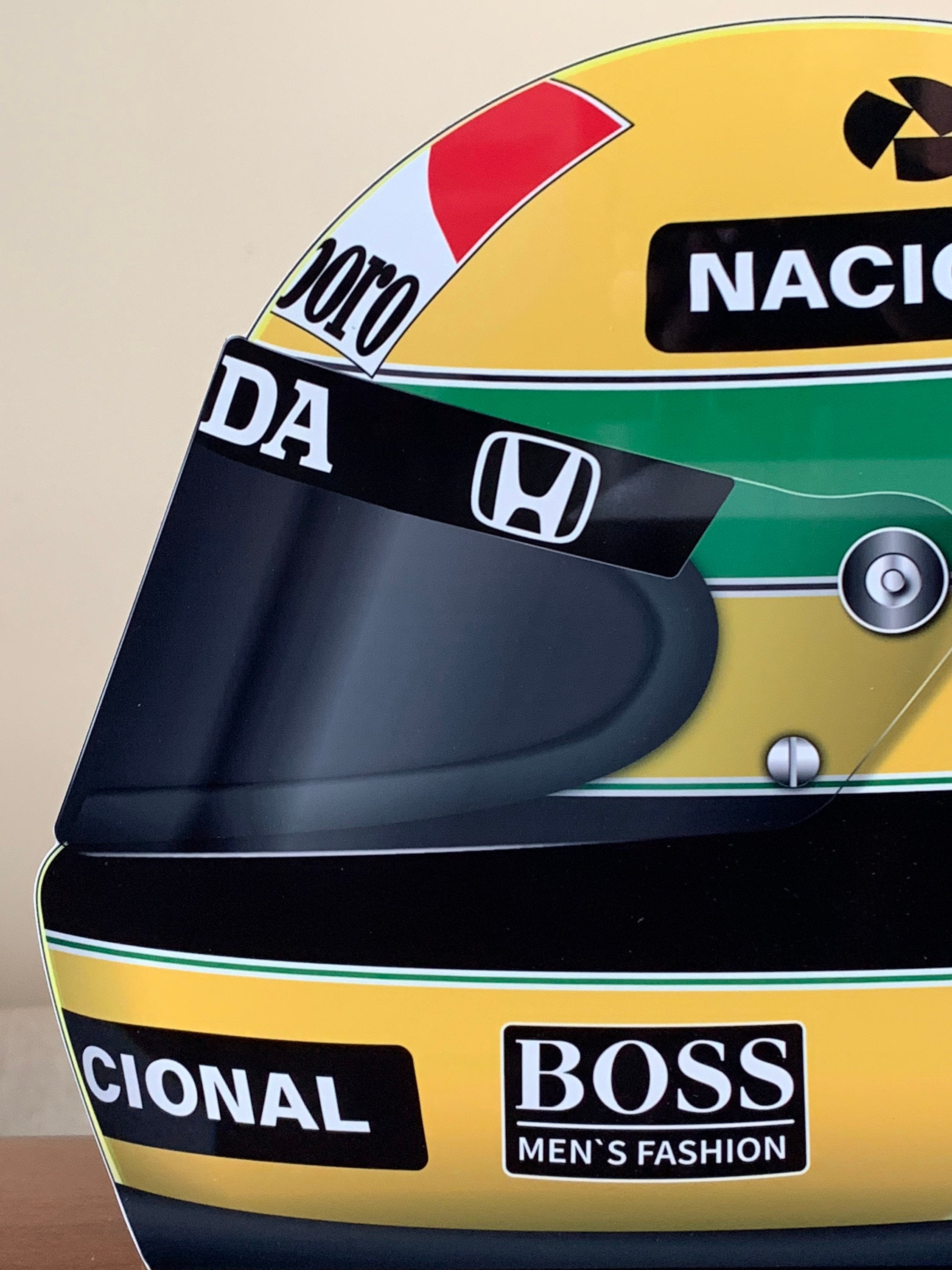 アイルトン・セナ F1ヘルメット ウォールアート：ホンダ・マクラーレン