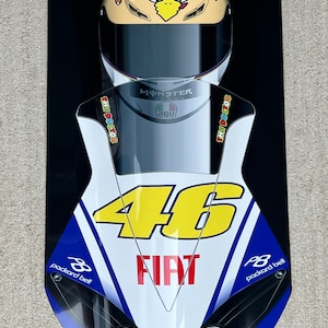 Racing legend Motorcycle moto GP Rossi  inspired wall art decor garage sign