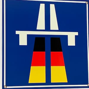 Autobahn German flag no speed limit highway inspired wall art garage decor
