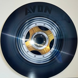 Racing legend villeneuve f1  racing tire inspired wall art decor
