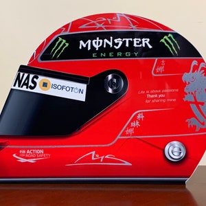 Formula 1 racing M Schumacher 3D style helmet wall art decor