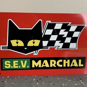 S.E.V. Marchal Vintage Racing garage  Sign