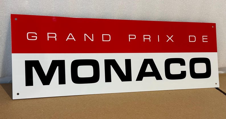 Monaco Signs Monaco Grand Prix Sign: F1 Racing Garage Art Decor - Etsy
