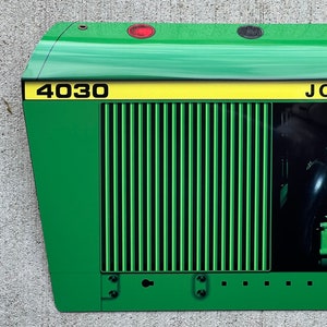 Vintage style John Deere  farm tractor side 4030  side  3D inspired wall art decor garage sign