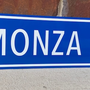 F1 racing track legendary Monza street sign reproduction garage art decor sign