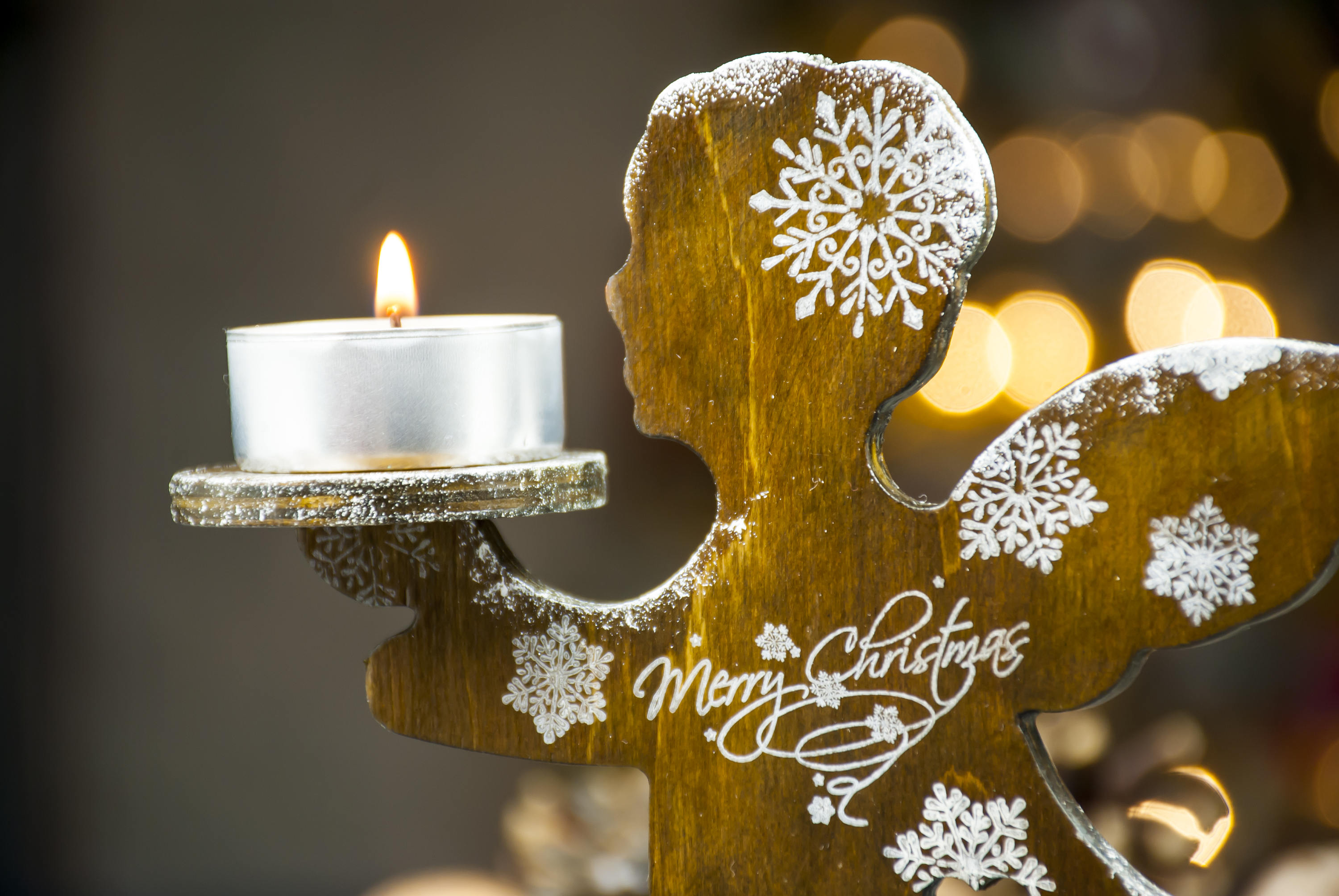 Christmas Angel Ornament Angel Candle Holder Snowflake Tea  Etsy UK