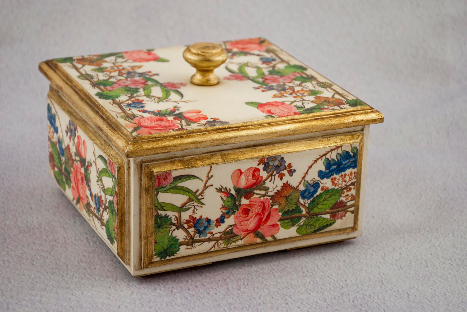 Antique jewelry box Victorian decor Jewelry storage Gold Etsy