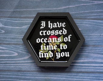Dracula Quote Sign: Gothic Floral Decor with Dried Flowers