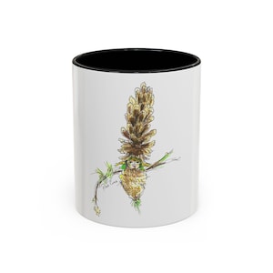 Mug, Pinecone Spirit Fairy Cottage Core Whimsical Hand Drawn, Fairy Core, Magical Coffee Cup, Gift for Nature Lover, Forest Enthusiast,