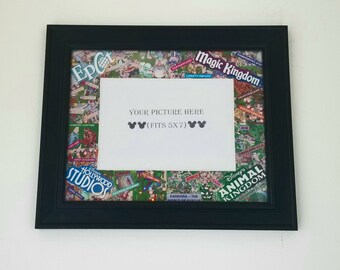 Disney World Map Collage Picture Frame