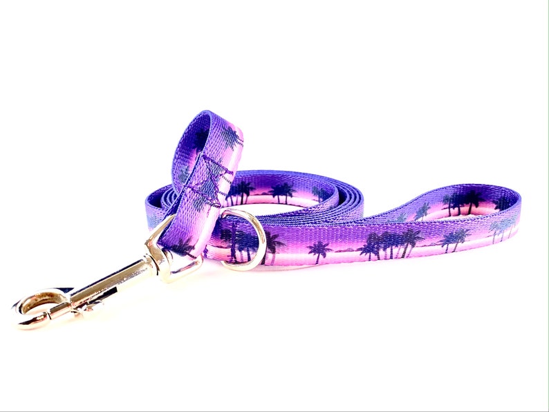 Purple Sunset Dog Leash Large dog leash girl dog leash 34 medium 1 Dog Leash soft and comfortable with d-ring HIGH QUALITY Free Shipping