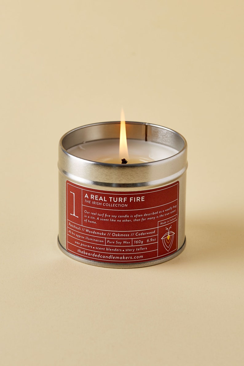 Real Turf Fire Candle Hand Poured Candle Made In Ireland Etsy