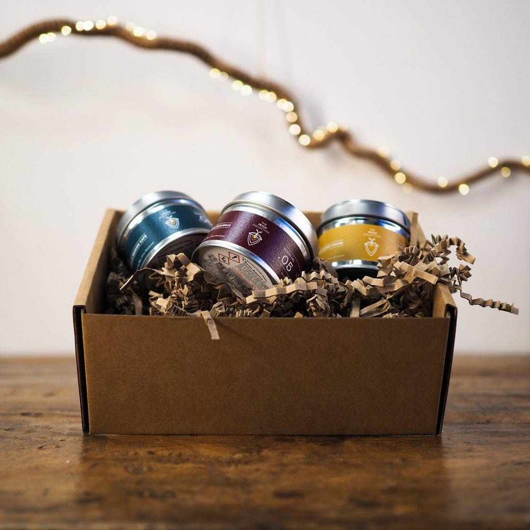 Mini Candle Trio Gift Box: Irish Collection, Soy Wax Travel Candles ...