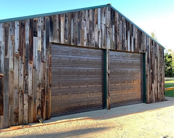 Recycled Barnwood Planks - 24 Inch Planks - 6 PSF! Reclaimed Redwood Boards - Rustic Wall Coverings - Great For DIY Projects - High Quality