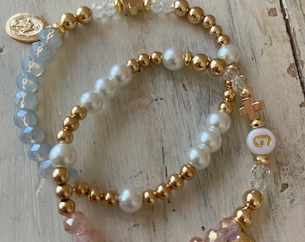 Handmade Decade Rosary Bracelet: Gold-Filled Beads, Catholic Gift