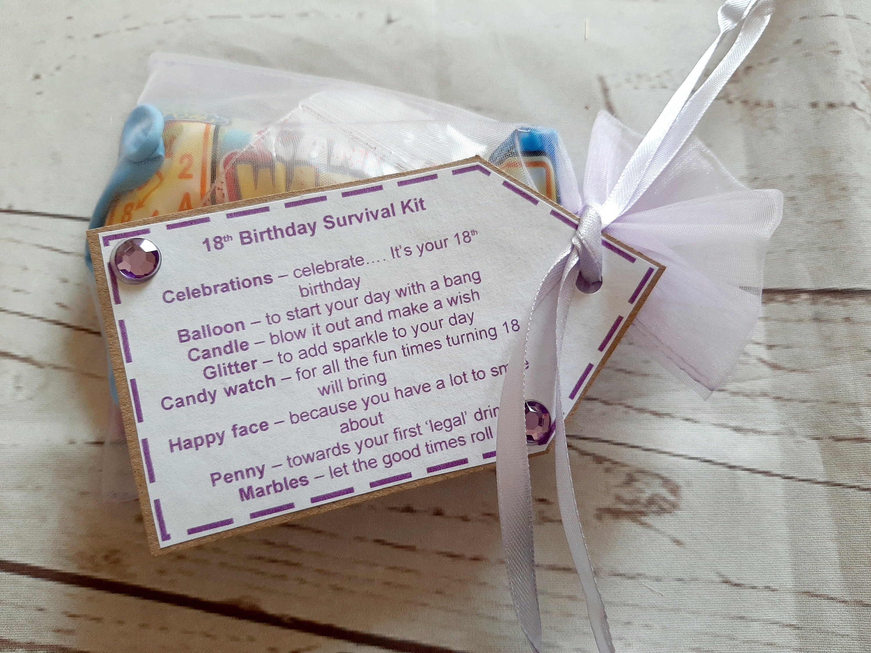 18th birthday survival store kit girl