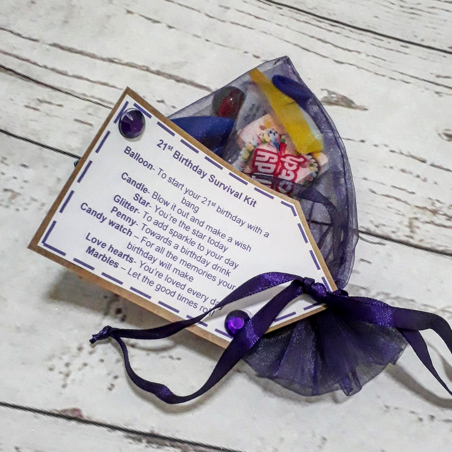 21st Birthday Survival Kit celebrations birthday gift novelty gift  birthday card letter box gifts