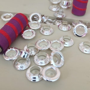 100 x Silver Plated European Big Hole Bead Cores, Eyelets Grommets for Resin Lampwork Charm beads Limited Number