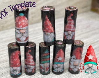 Gonk Weihnachten Papierperlenherstellungsvorlage, sofort druckbare digitale Download-Vorlagen, Papierperlenzubehör PDF-Set 8