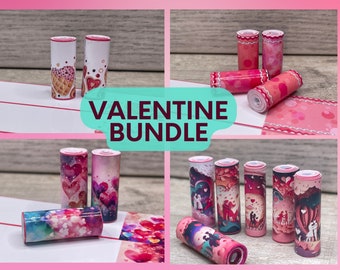 4 in 1 Valentine Love Papier Perlenherstellung Vorlagen Bundle, Sofortige druckbare digitale Download Vorlagen, PDF Herz Hochzeit Rohr Braut