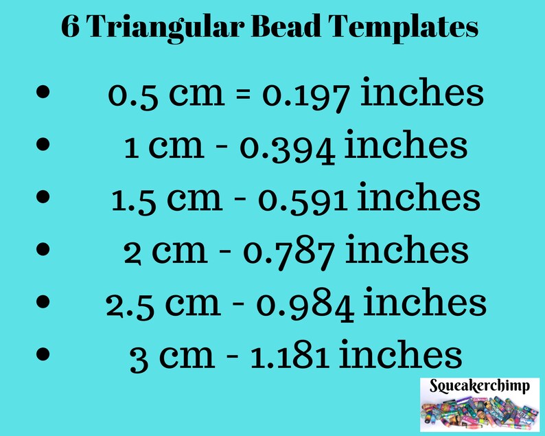 Paper Beading Template - Instant Download PDF - Set of 6 A4 Triangles ...