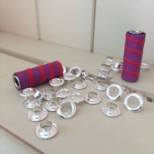 20 x Silver Plated  Big Hole European Bead Cores, Eyelets Grommets for Resin Lampwork Charm beads
