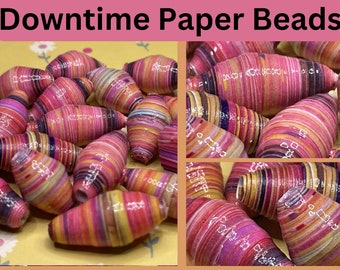 Multi Stripped Paper Bead Template - Perfect for using with your Paper Bead Roller - PDF Instant