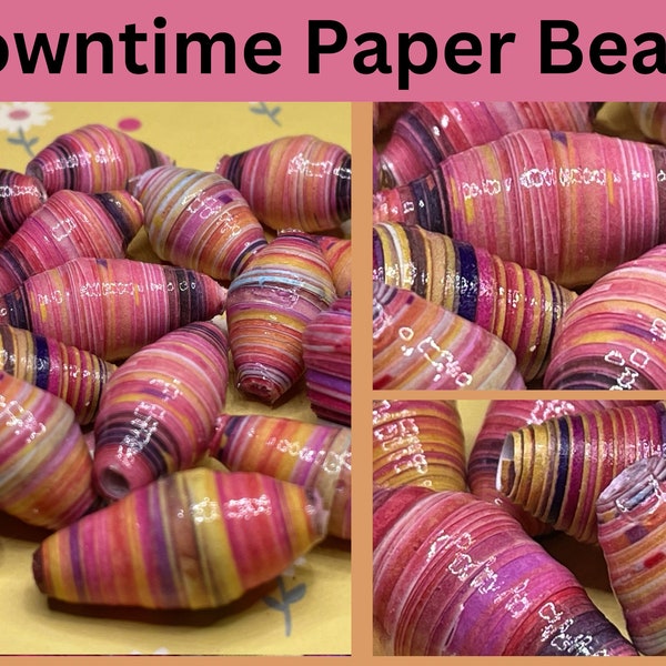 Multi Stripped Paper Bead Template - Perfect for using with your Paper Bead Roller - PDF Instant