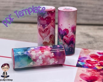 Herz Liebe Papier Perle machen Vorlage, rosa Romantik Hochzeit Braut Valentine Sofortiger druckbarer digitaler Download Vorlagen, PDF