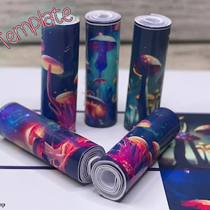 Mushroom Paper Bead Making Template, Magic Psychedelic Hippy Fungi Toadstool Instant Printable Digital Download Templates,  PDF