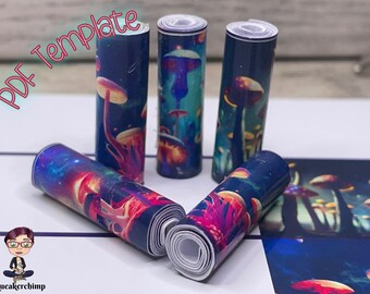 Pilz Papier Perle machen Vorlage, magische psychedelische Hippy Pilze Pilz sofort druckbare digitale Download Vorlagen, PDF