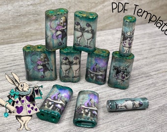 Papier Perlen Vorlage - Sofortiger Download PDF - Alice 1, 2 und 3-Loch Perlen