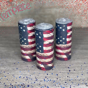 US Flag Paper Bead Template. Star Spangled Banner Tube Bead, Red White and Blue Stars and Strips Patriotic Beads