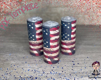 USA Flagge Papier Bead Vorlage. Star Spangle Banner Tube Bead, rot, weiß und blau Sternen und Streifen patrischen Perlen