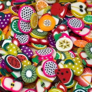 10g Fruit and Flower Nail Resin Art Slices - Polymer Clay Slices - Mold Inclusions