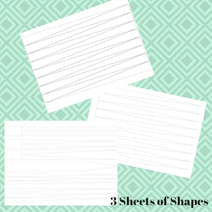 Modello per perline di carta - Download immediato PDF - Set di 3 forme diverse