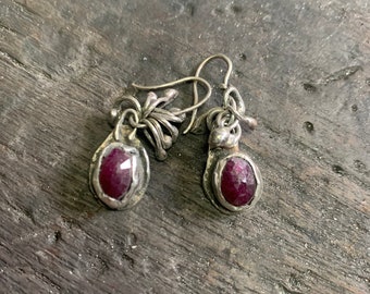 Pendientes rubí