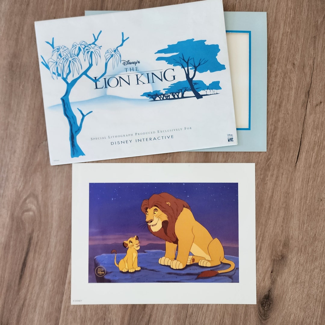Lion King Litho 1995 Disneys the Lion King, Disney Interactive, Mufasa ...