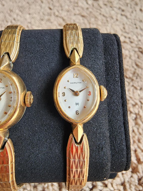 1960 Vintage Hamilton Women's 10k Gold RGP Mechanical… - Gem