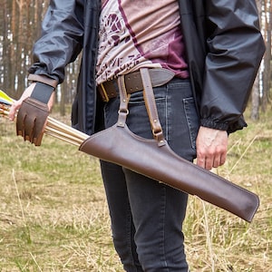 Archery Quiver Waist Quiver Leather Quiver Belt Quiver Leather Holster Two Sided Quiver Hip Quiver Arrow Quiver Arrow Holster Arrow Bag