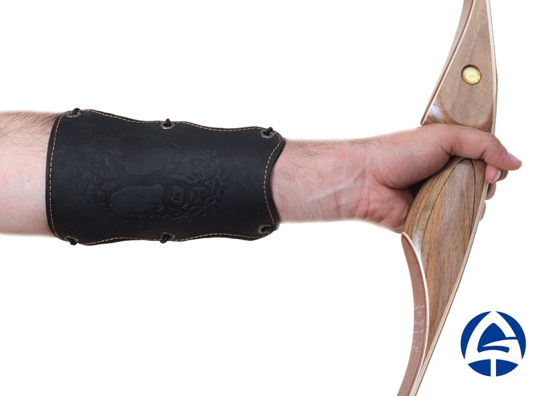 Embossed Leather Archery Arm Guard / Archery Cuffs / Arm Guard Etsy