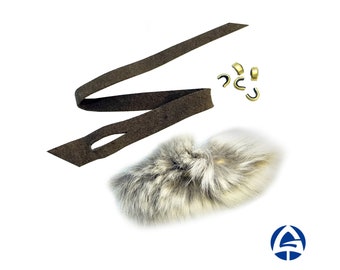 Boogpeesset voor leren boogpeeshouders, dempers van bont voor boogpees, boogpeeshouder, pijlhouder voor boogpees, pijlnok en zadel.
