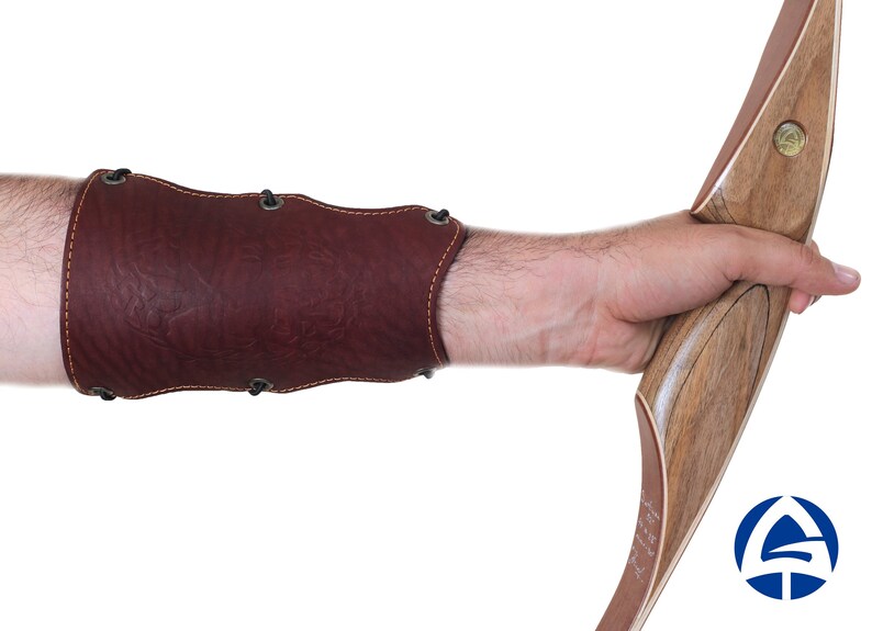 Embossed Leather Archery Arm Guard / Archery Cuffs / Arm Guard Etsy