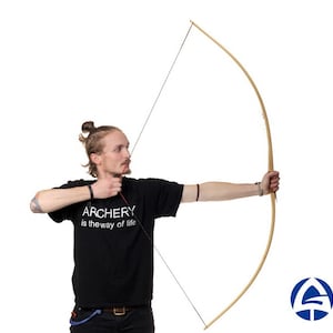 Arco plano americano de 67&quot;, arco plano, arco tradicional, arco largo, arco americano, arco largo inglés, arco de madera, arco de bambú, arco laminado, arco LARP, arco SCA