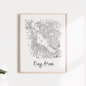 San Francisco Bay Area Map Print