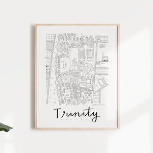 Trinity College (Hartford) Campus Map Print