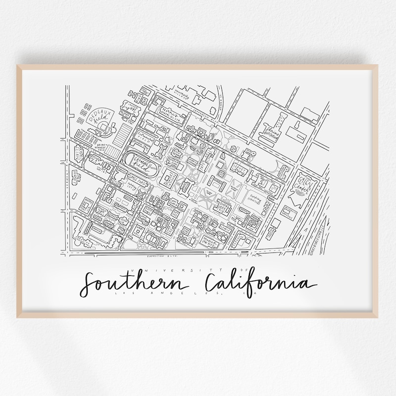 Usc Canvas Dorm Art Etsy Usc canvas dorm art etsy