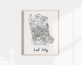 Cal Poly San Luis Obispo Campus Map Print