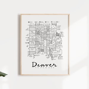 Denver, Colorado Neighborhood Map Print