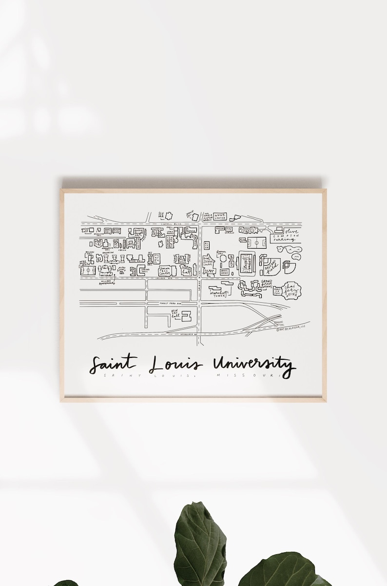Saint Louis University (SLU) Campus Map Print - Etsy